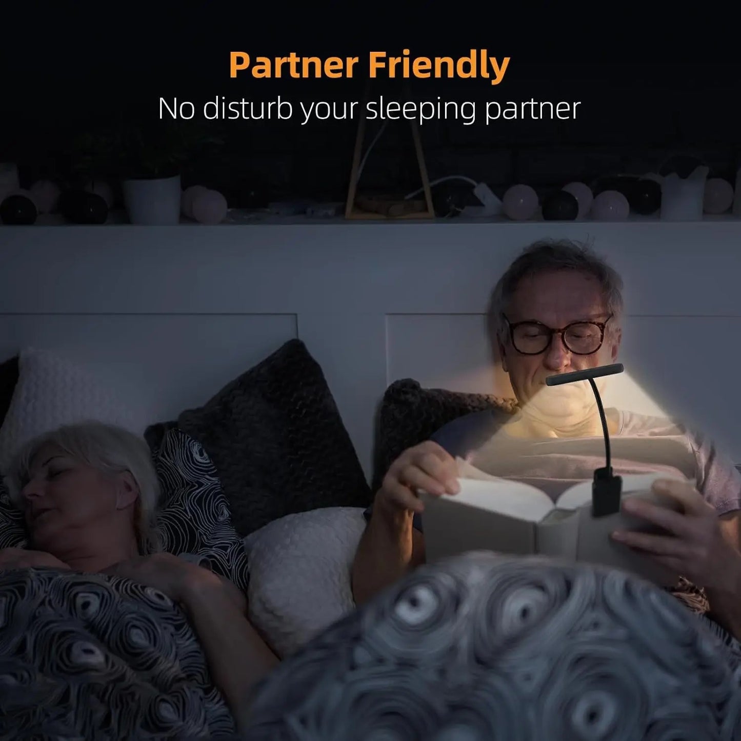 Led Book Light USB Rechargeable Reading Light Warm Cool White Daylight Portable Flexible Easy Clip Night Reading Lamp